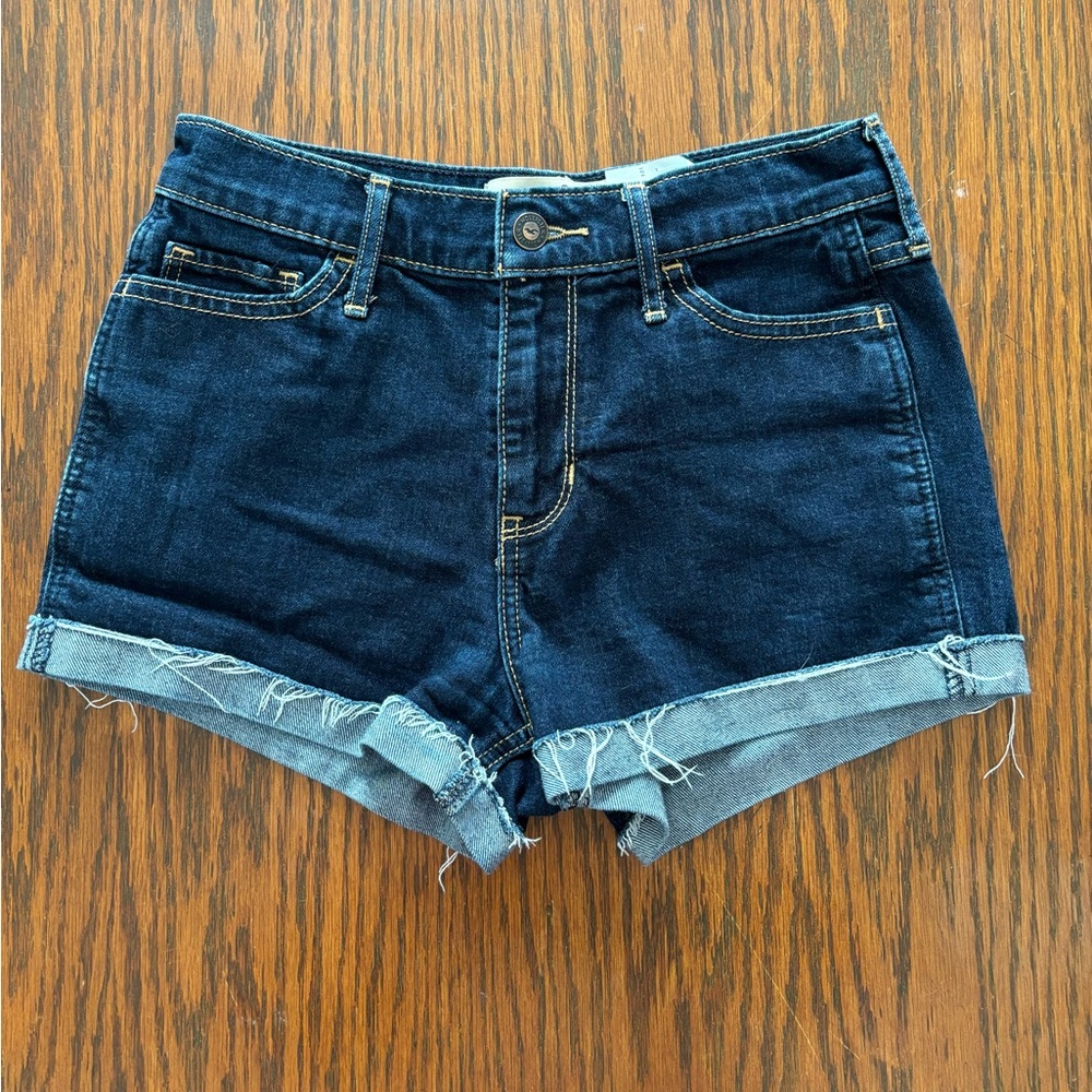 Hollister Dark Blue Jean Shorts